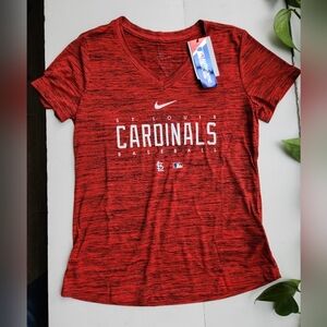 Nike DriFit Red St Louis Cardinals Baseball Tee